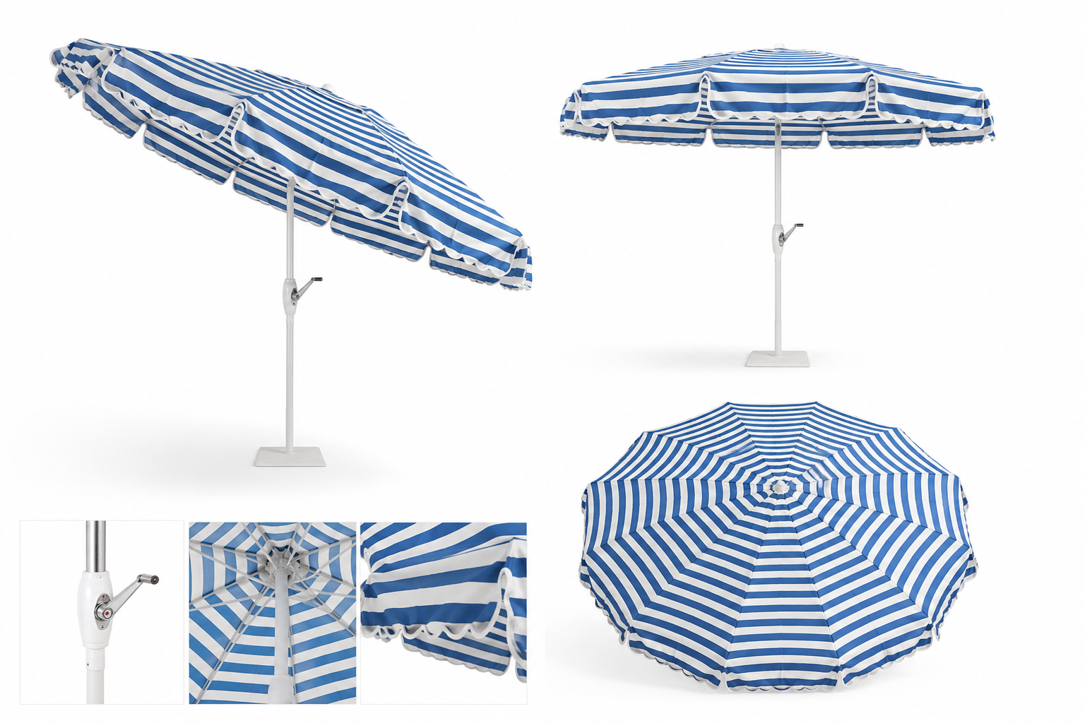 LaLuz Seaside Stripe Umbrella