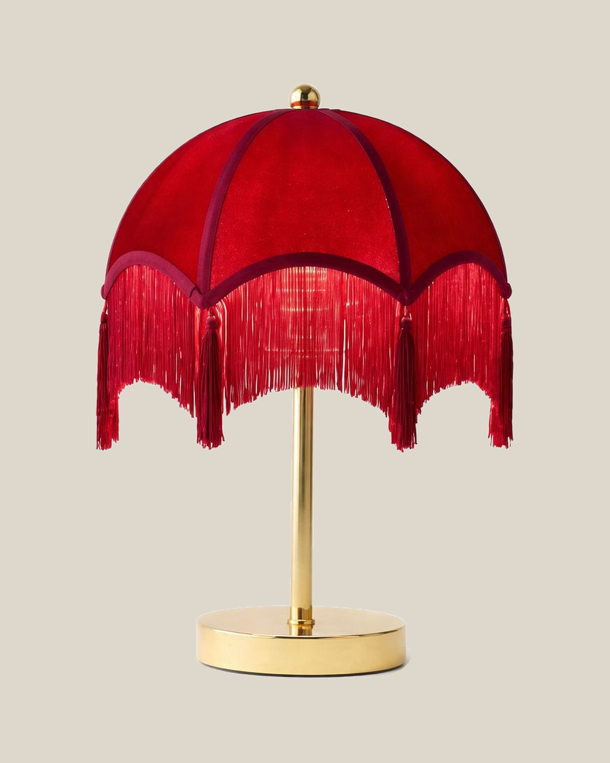 Vintage Velvet Table Lamp