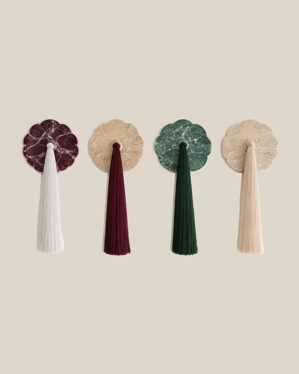 Marble X Tassel Wall Accent
