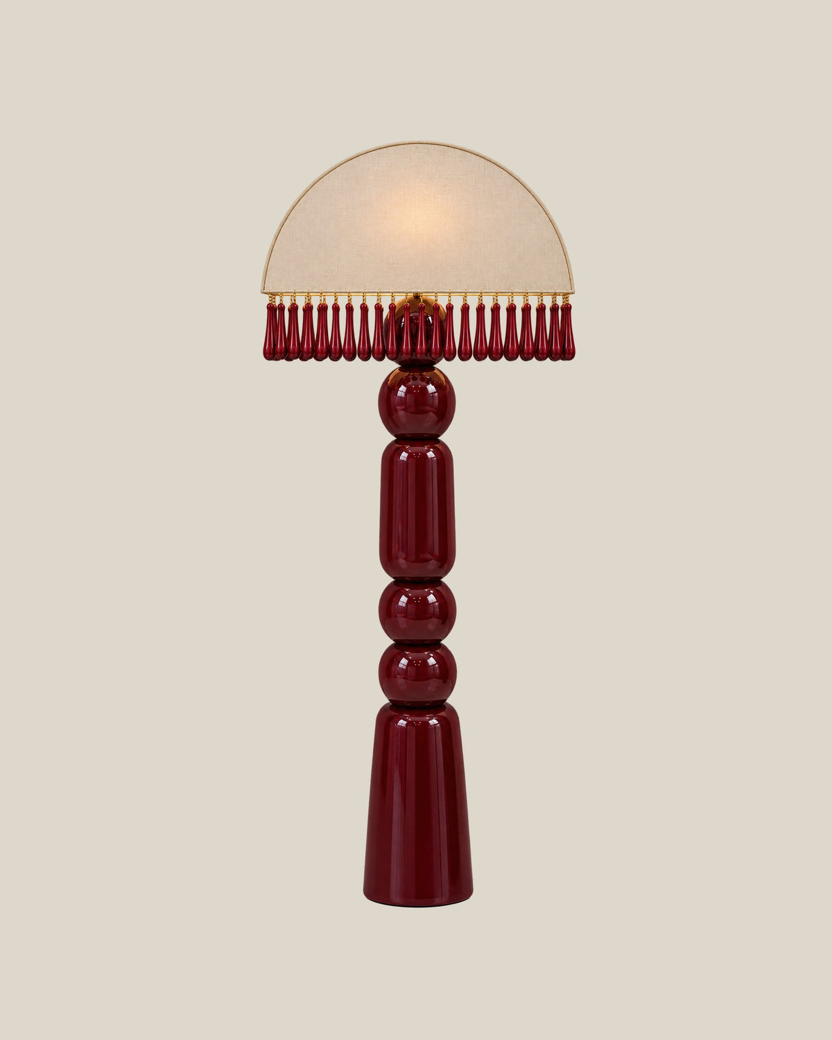 DROPLET Floor Lamp by LaLuz — Burgundy Front