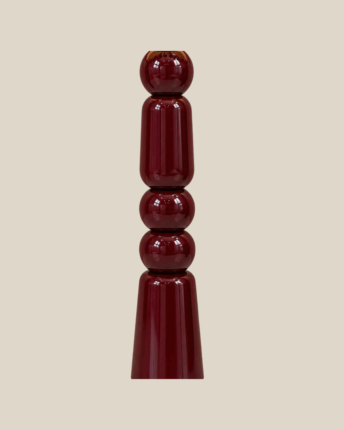 DROPLET Floor Lamp by LaLuz — Burgundy Wood Detail