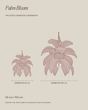 PALM BLOOM Chandelier by LaLuz — Dimensioned Outline