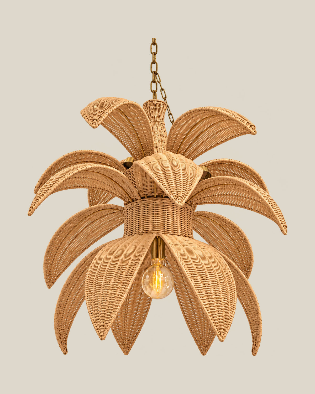 PALM BLOOM Chandelier by LaLuz — Natural Honey Bamboo