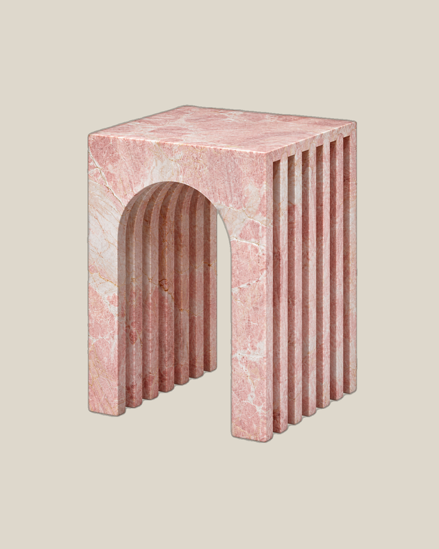Pink Marble Side Table