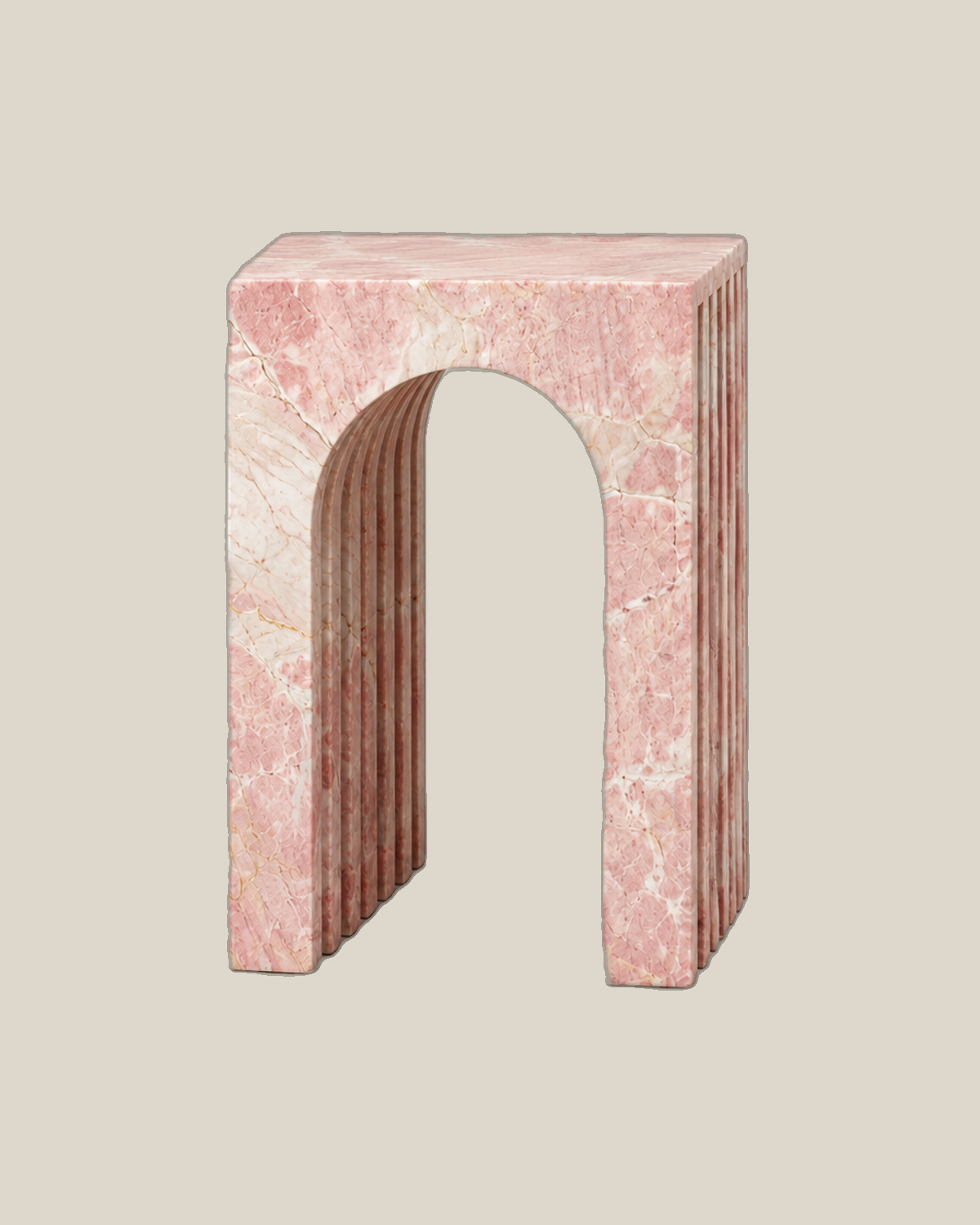 Pink Marble Side Table — supplied product view 3 on Bone