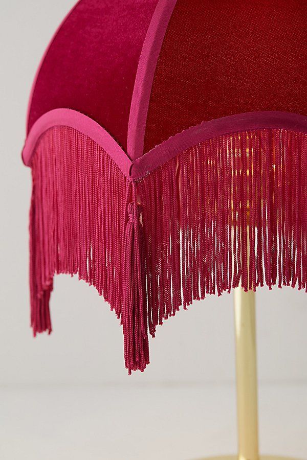 Vintage Velvet Table Lamp