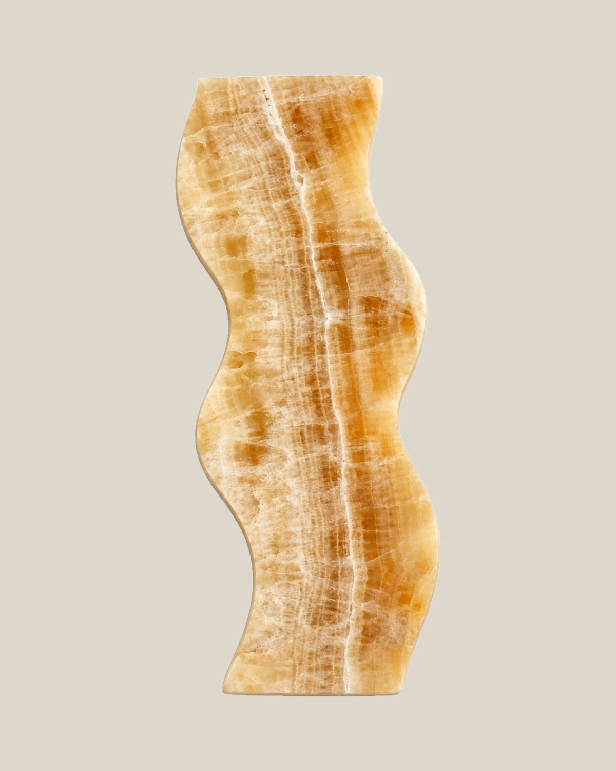 ATOMS Sezy Tray — Honey Gold, top view on BONE background