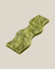ATOMS Sezy Tray — Olive Green, angled view on BONE background