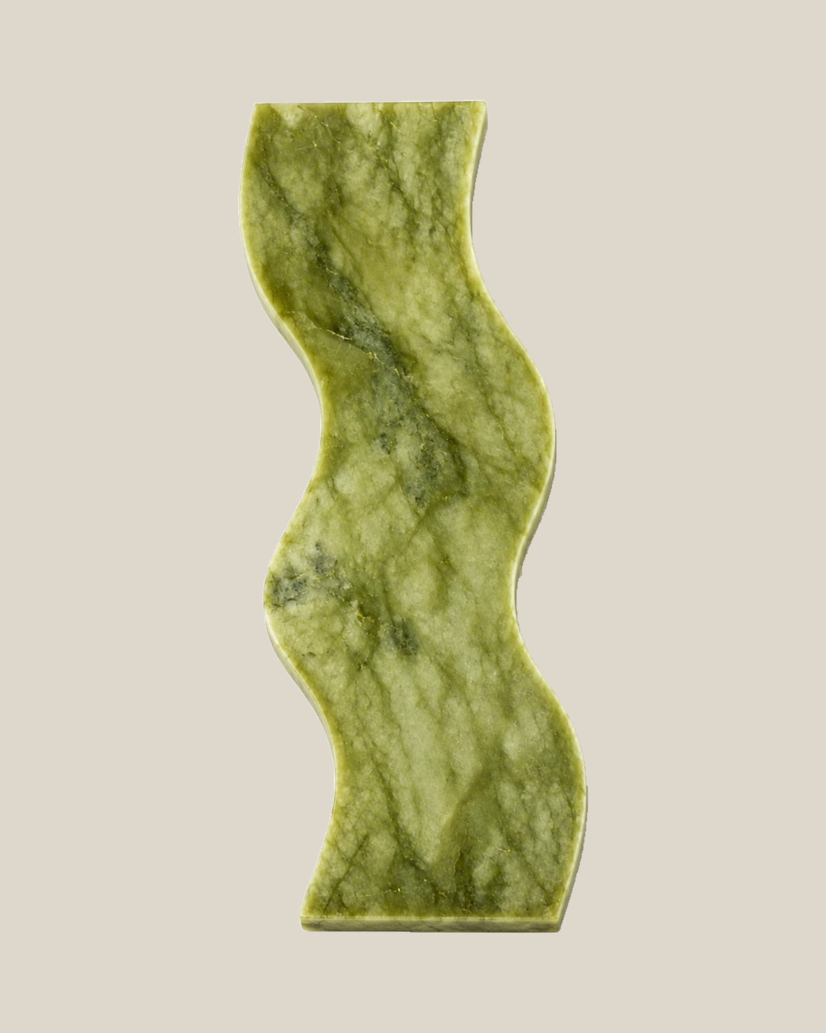 ATOMS Sezy Tray — Olive Green, top view on BONE background