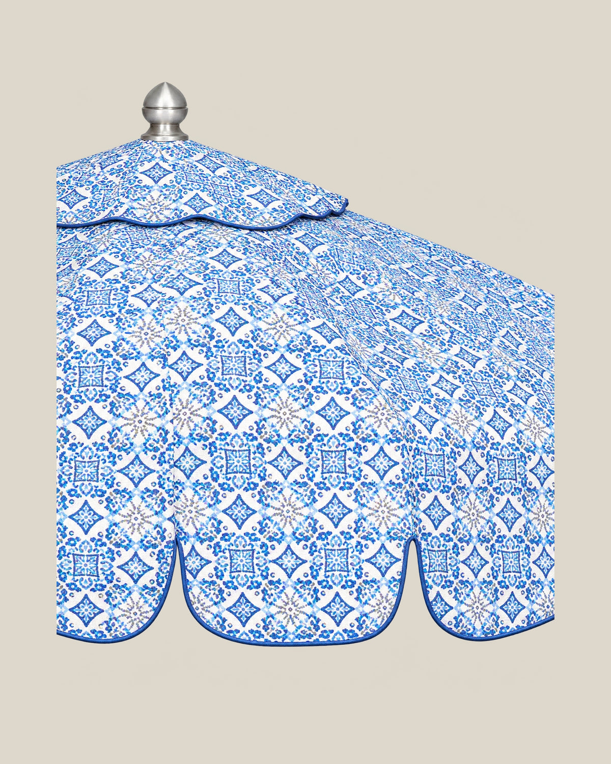 Azure Mosaic Umbrella — Azure Blue Fabric Detail