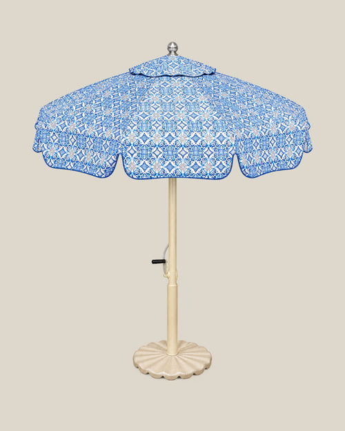 Azure Mosaic Umbrella — Azure Blue Front