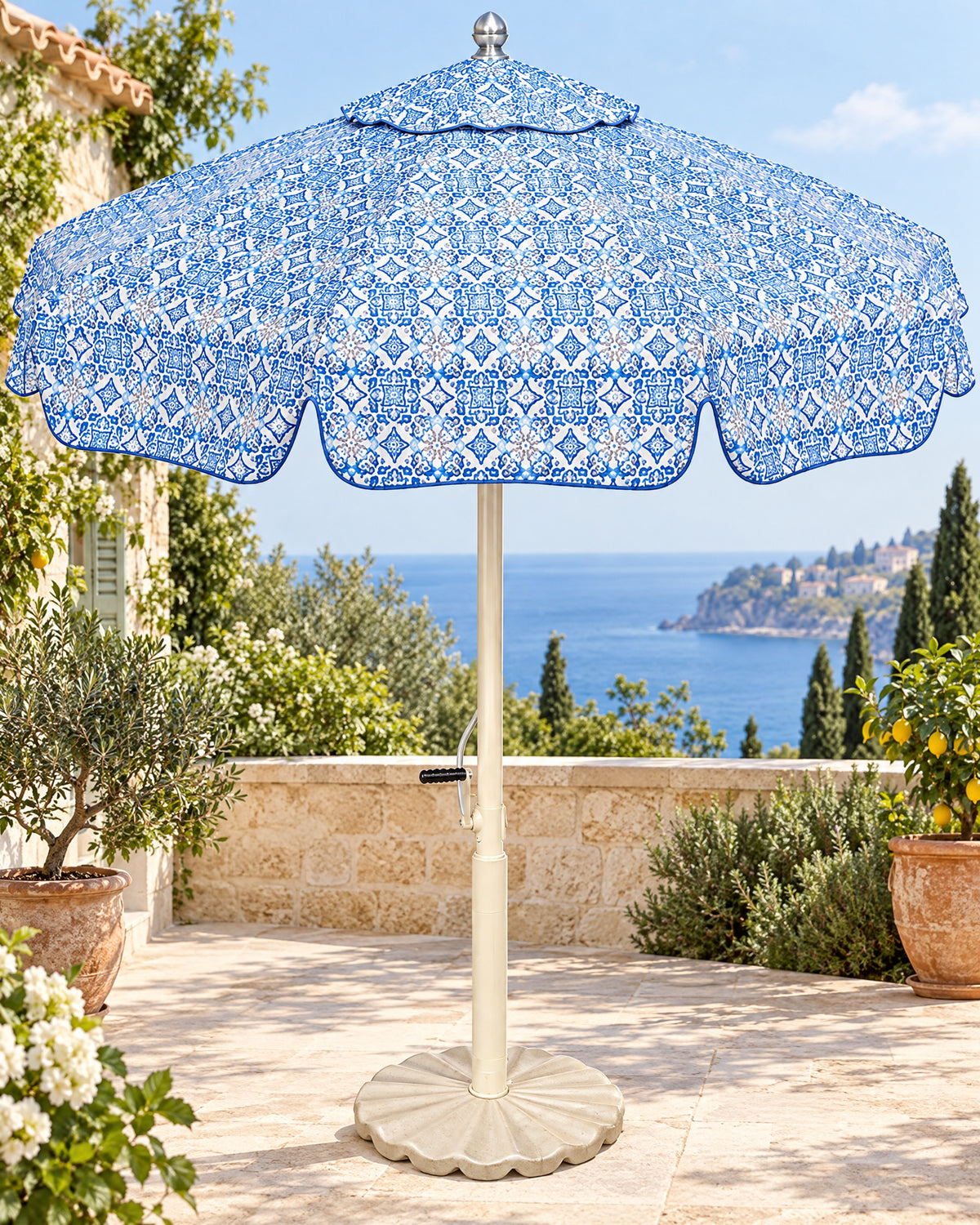 Azure Mosaic Umbrella — Azure Blue Lifestyle