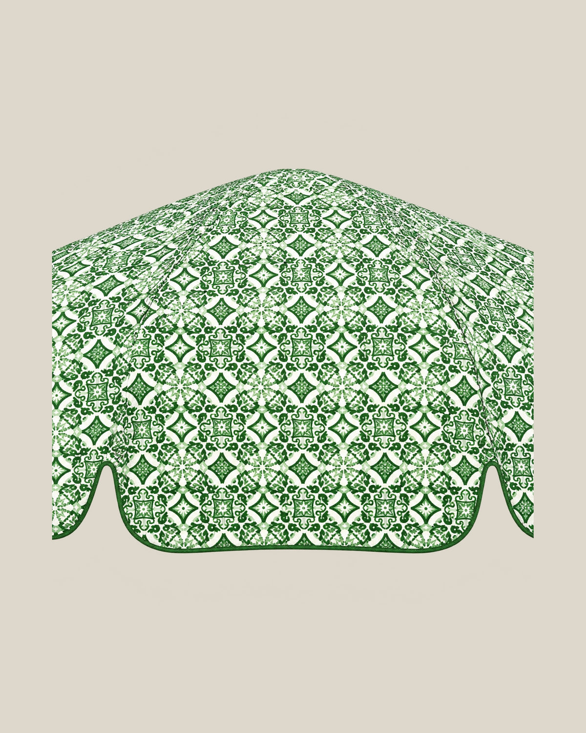 Azure Mosaic Umbrella — Emerald Green Fabric Detail