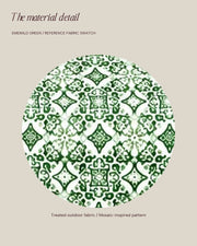 Azure Mosaic Umbrella — Emerald Green Material Swatch