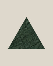 BLOC TRI-CHECKERS — Verde Green single triangle on BONE background