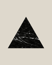 BLOC TRI-CHECKERS — Spanish Black single triangle on BONE background
