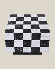 CHECKERED Side Black White | CARVINGS | Bone #DED8CC
