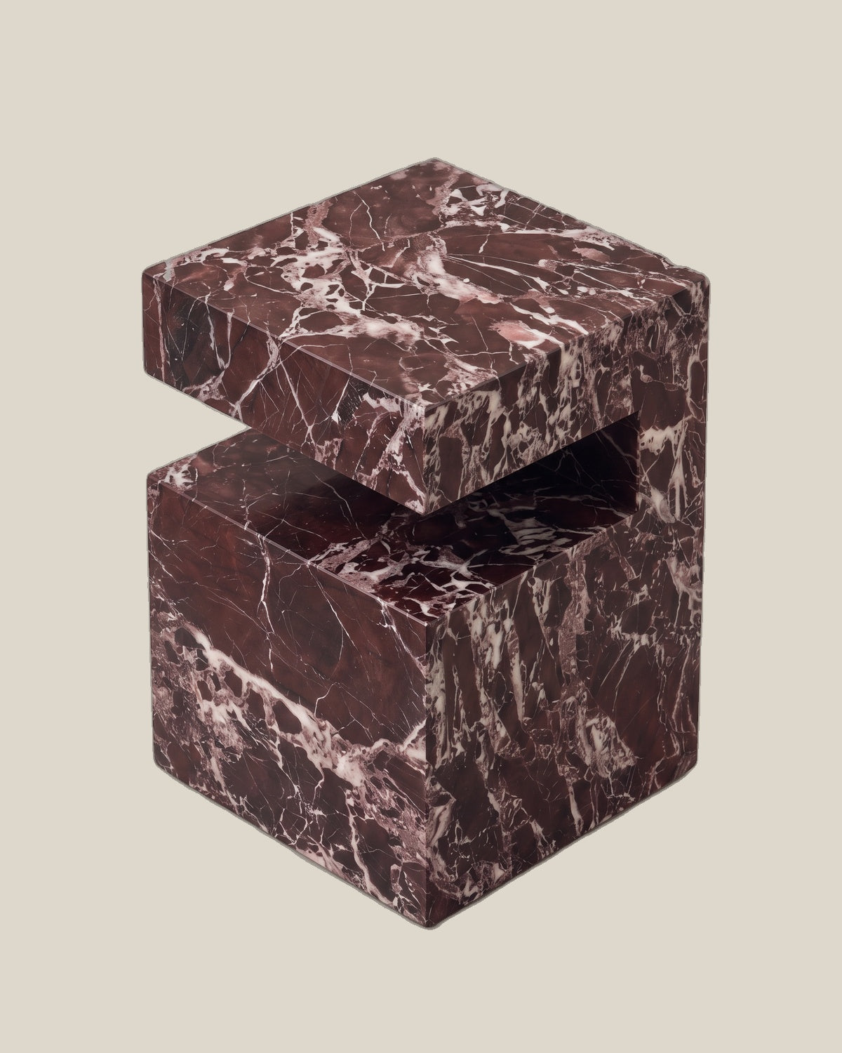 Cookie Side Table - rosso angle 4