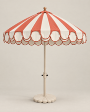 LA LUZ double scalloped umbrella — simone front, 185 cm overall height