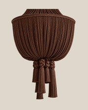 LA LUZ BRAIDELLE Pendant — Chocolate Brown Braid Detail