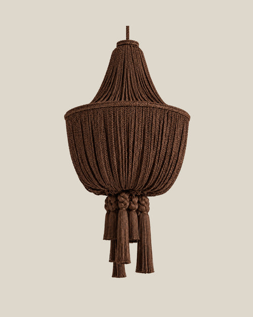 LA LUZ BRAIDELLE Pendant — Chocolate Brown Front