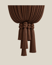 LA LUZ BRAIDELLE Pendant — Chocolate Brown Tassel Detail