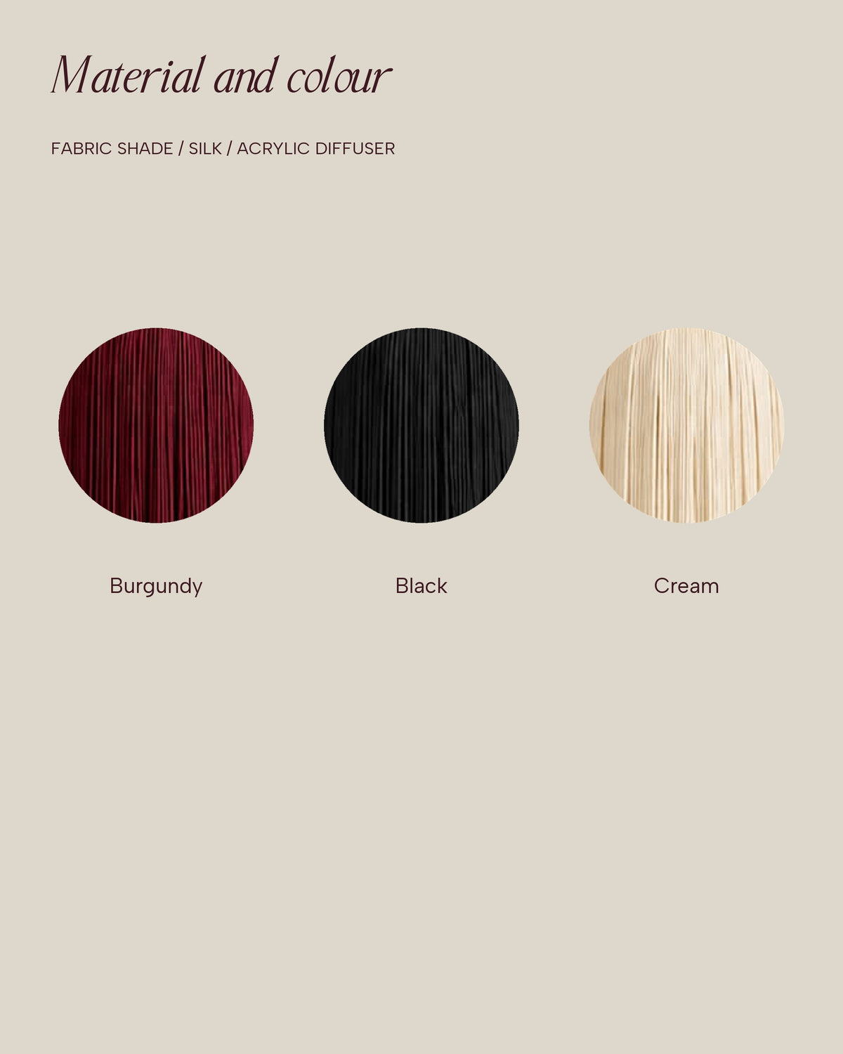 LA LUZ ÉTOILE Tassel Pendant — Material and Trim Swatches