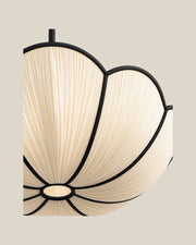LA LUZ FLORA Pendant Chandelier — Black Fabric Detail