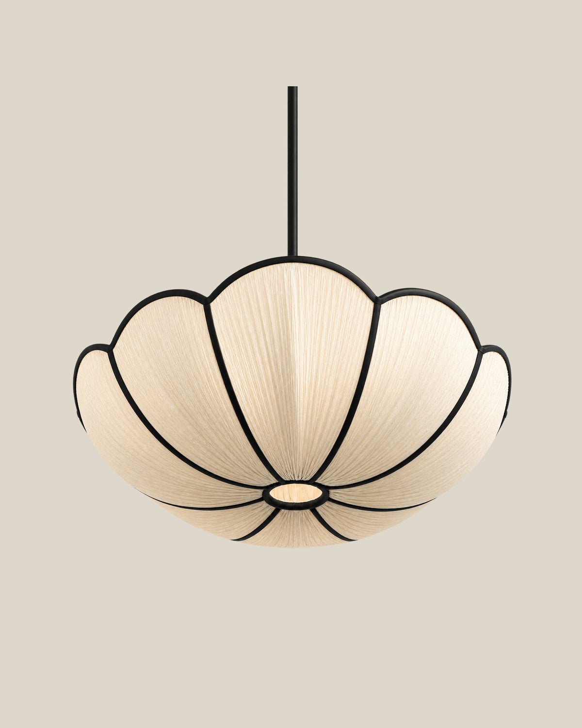 LA LUZ FLORA Pendant Chandelier — Black Underside Detail