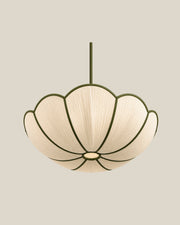 LA LUZ FLORA Pendant Chandelier — Olive Green Front