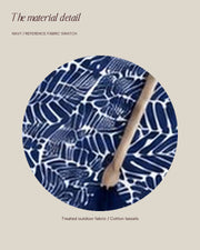 LA LUZ Fringed Parasol Umbrella Navy Material Swatch