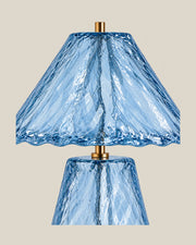LA LUZ GLACÉ Table Lamp — Blue Glass Detail