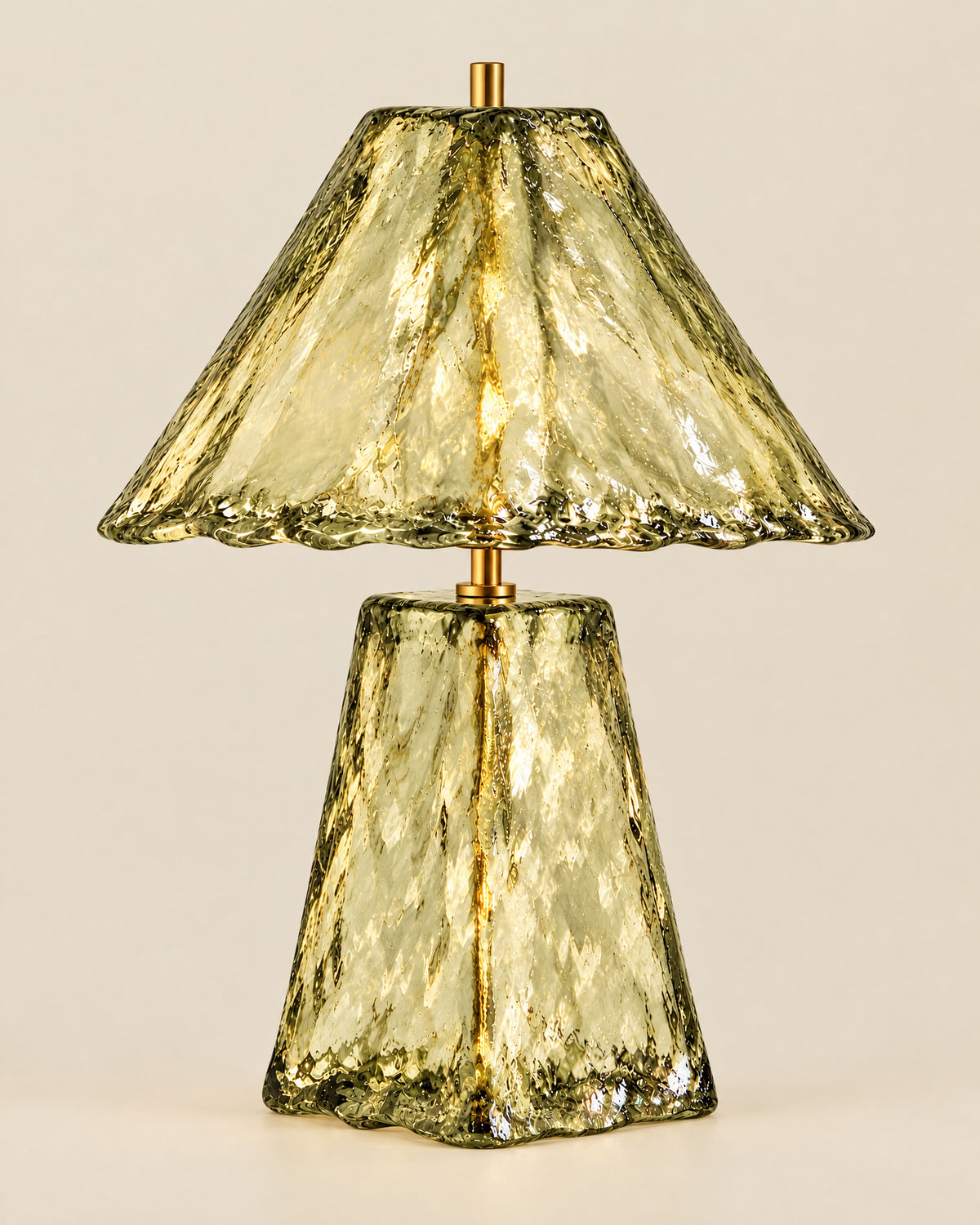LA LUZ GLACÉ Table Lamp — Olive Green Studio
