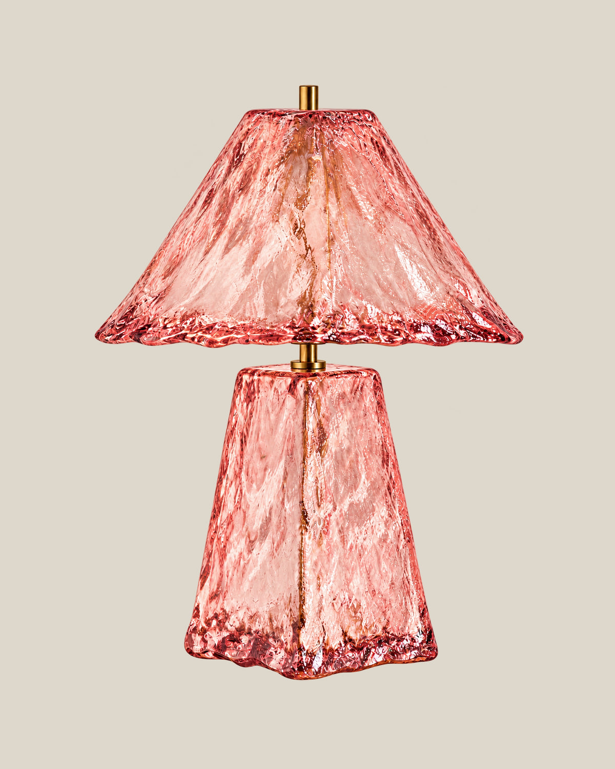LA LUZ GLACÉ Table Lamp — Rose Pink Front