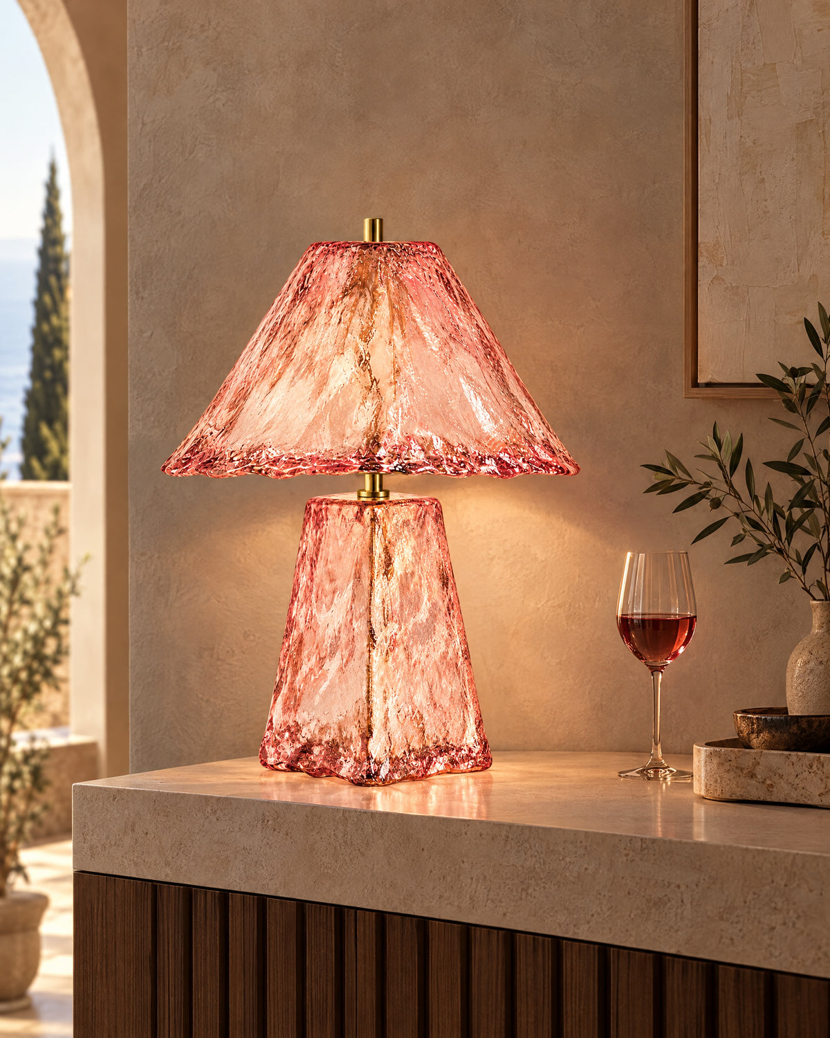 LA LUZ GLACÉ Table Lamp — Rose Pink Lifestyle