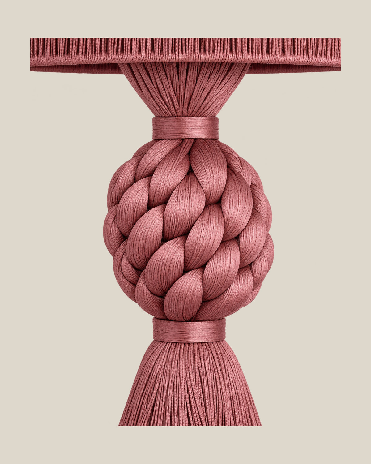 LA LUZ MUSE Table Lamp — Dusty Pink Knot Detail