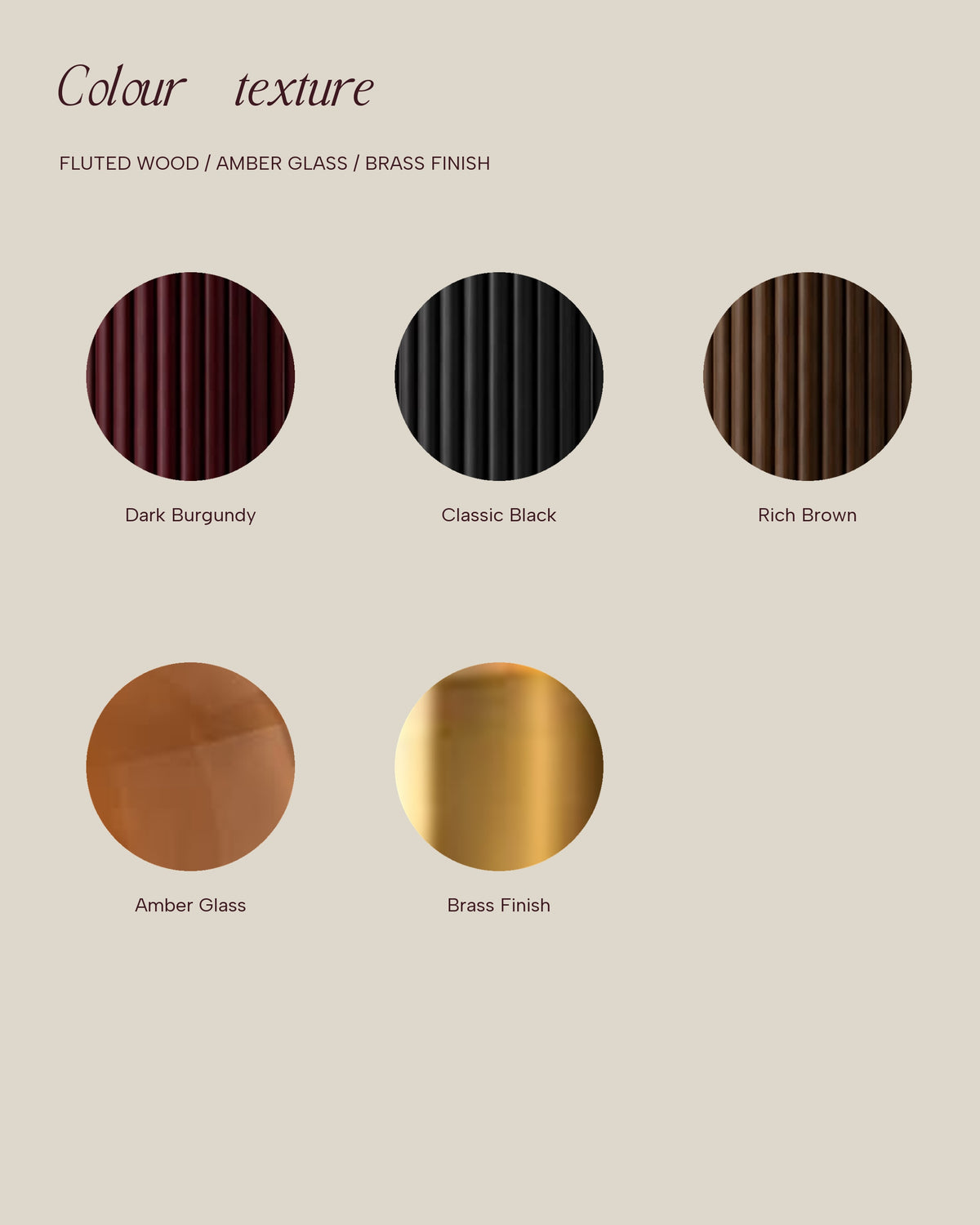 LA LUZ SOLARA Floor Lamp — Material and Colour Swatches