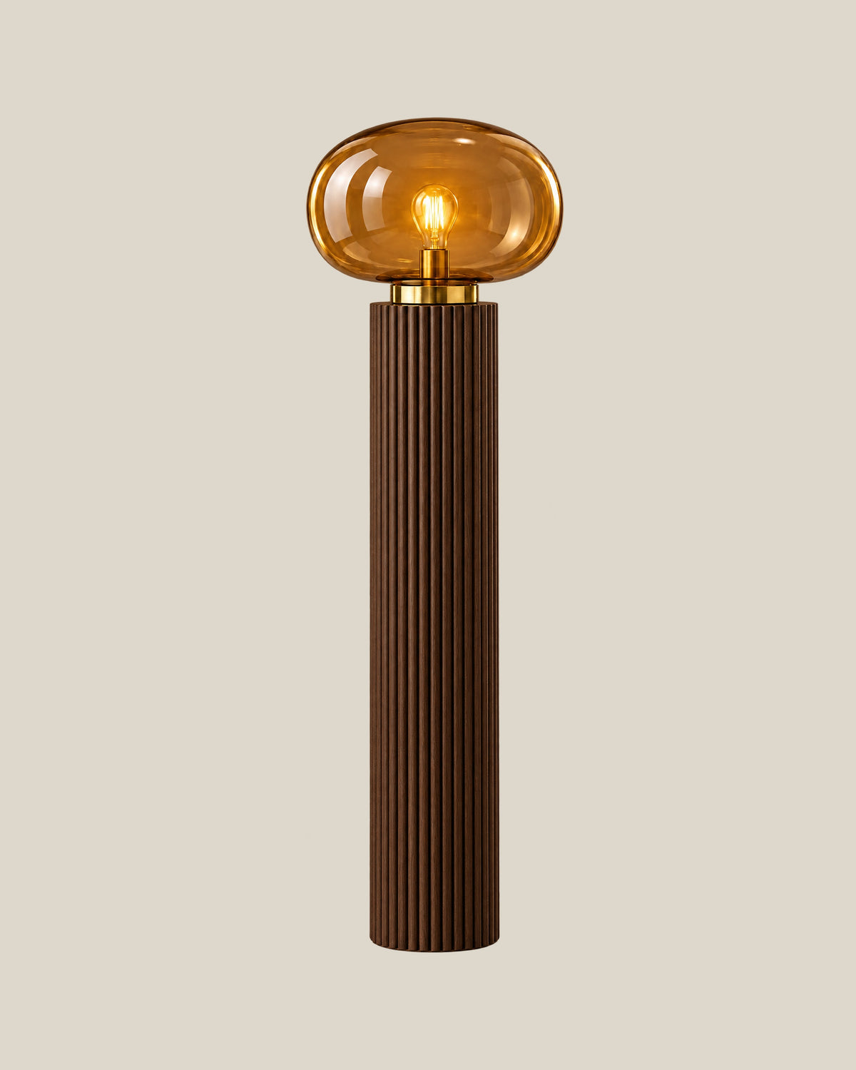 LA LUZ SOLARA Floor Lamp — Rich Brown Front