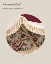 Pointed Scallop Umbrella — Burgundy Material Swatch