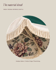 Pointed Scallop Umbrella — Green Material Swatch