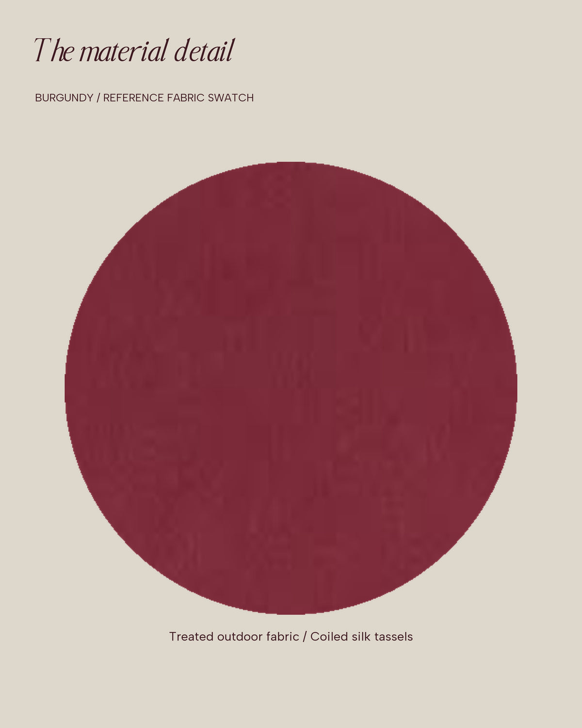 Ripple Edge Umbrella — Burgundy Material Swatch
