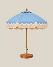 Ripple Edge Umbrella — Light Blue Front