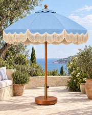 Ripple Edge Umbrella — Light Blue Lifestyle
