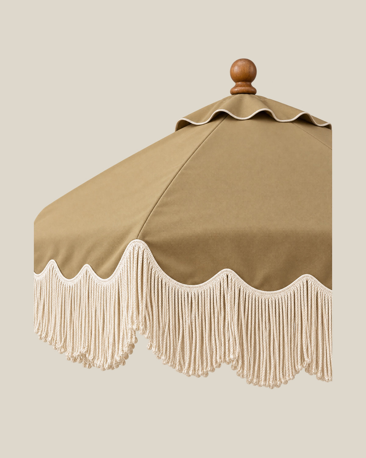 Ripple Edge Umbrella — Sand Fabric Detail