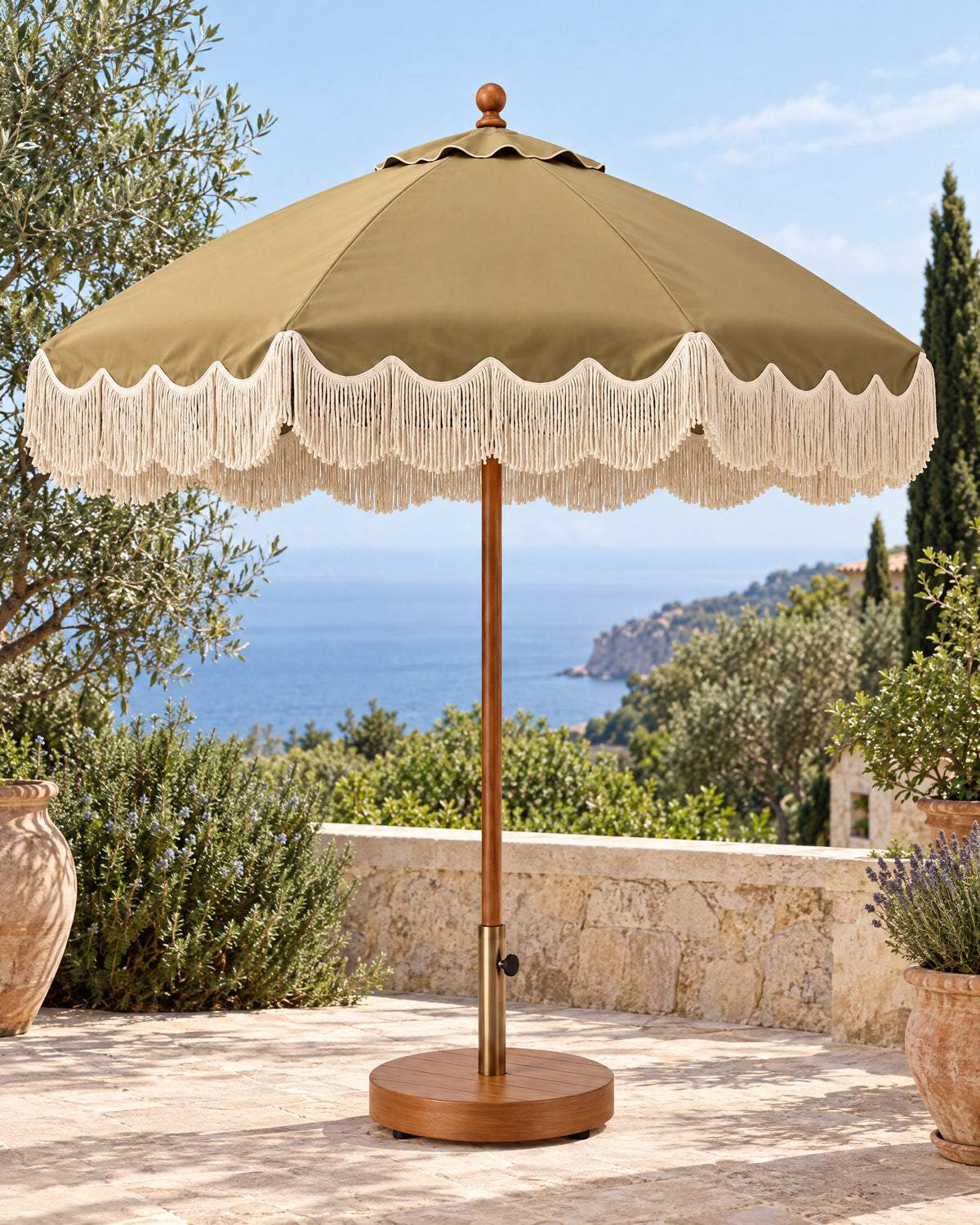 Ripple Edge Umbrella — Sand Lifestyle