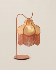 TASSEL Table Lamp - Large, 60 cm high, 30 cm shade diameter - Terracotta, on a bone background